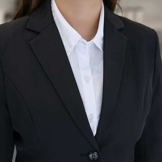 Mai Shi Meng Plus Size Fat Sister Women's Formal Suit Suit Autumn and Winter College Students 200 Jin Jin is equal to 0.5 kg Interview Professional Wear 888 Suit 5XL