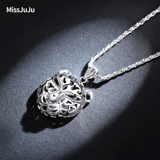 Miss JuJu pt950 platinum leopard head pendant men's fashionable platinum trendy men's pendant (customized) 5.9-6.1 grams + delivery black leather rope