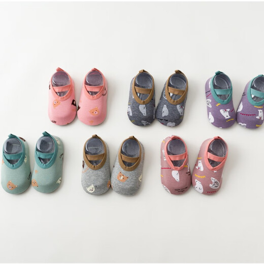 Baby floor shoes, children's summer thin mesh breathable toddler shoes, baby anti-fall, non-slip soft bottom indoor shoes, spring and autumn boys and girls floor socks, non-falling shoes, autumn and winter plus velvet socks sets for boys, 2 pairs (solid color mesh ultra-thin version) shoe inner length, 12.5cm (reference age 9-14 months)