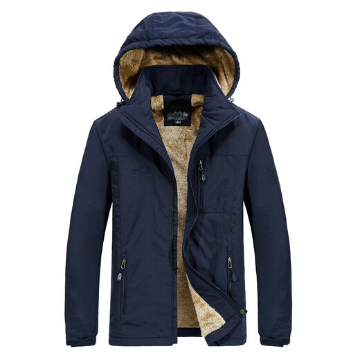 JP Herrenjacke plus Samt dicke warme Kapuze-Freizeitjacke 689 9868 Militärgrün M-170