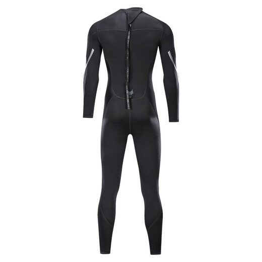 ZCCO3mm wetsuit one-piece men's thermal elastic wear-resistant wetsuit cold-proof wetsuit winter swimming swimsuit SCR black L