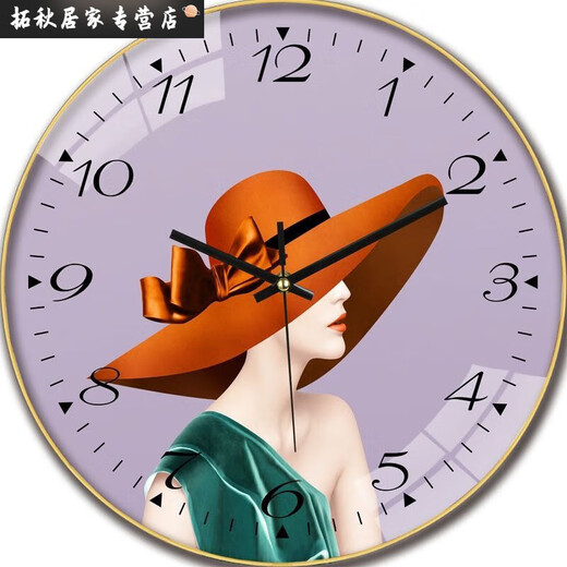 Montres, horloges murales, montres de salon de célébrités Internet à domicile, horloges murales de nouveau style, à la mode, à grande valeur, horloges en quartz sans trou, 6636 cerfs, 12 pouces (30 cm) en verre incurvé