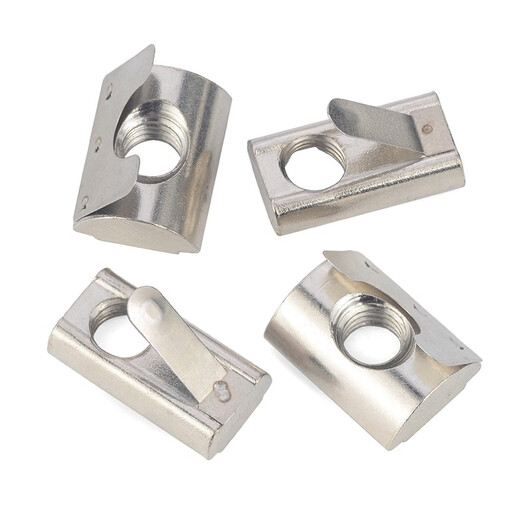 JINGGONG European standard spring nut aluminum profile elastic nut national standard spring aluminum profile connection accessories 20 type 30 type 40 type European standard 30/40 type universal-M6 (20 pieces)