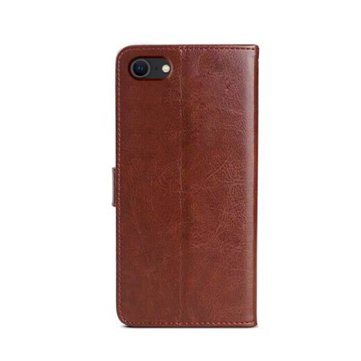 居小智适用苹果SE手机壳iPhoneSE翻盖皮套SE2代3代外壳4.7英寸全包防摔软内壳保护套男女款 iphone SE 2代/3代通用【棕色】