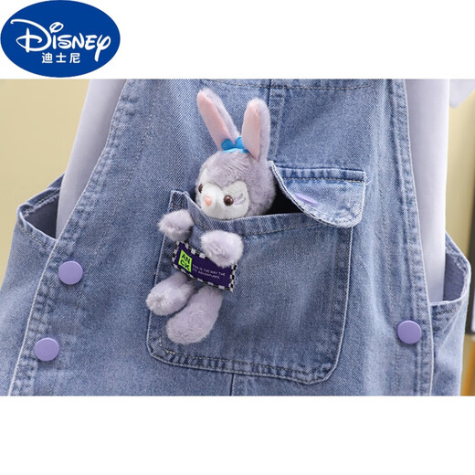 Disney Girls Denim Everly Set 2023 Summer Nuevo estilo Medium Large Children Shorts delgados Camiseta de manga corta Seta de dos piezas Conjunto de dos piezas + Camiseta de manga corta 140 cm Recomendados niños grandes grandes de 8-11