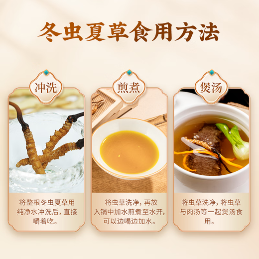 雷允上冬虫夏草  冻干虫草 冬虫夏草精选品质高洁净虫草 送父母送亲友 A32-1g断草