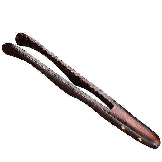 Xiangye large tea clip household bamboo single kung fu tea set accessories non-slip tea cup tea leaf clip tea tweezers tea ceremony tool bamboo nail-ebony tea clip H style