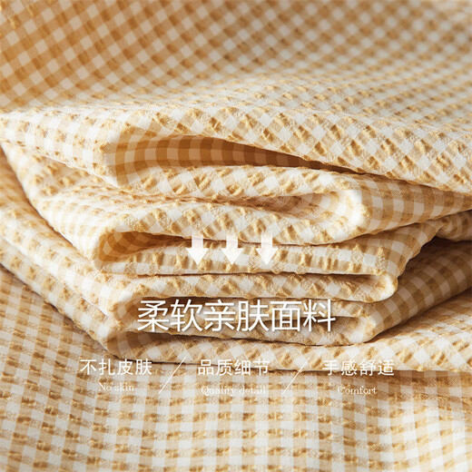 Demana (dme) pleated design shirt spring and autumn commuter V-neck straight long-sleeved plaid shirt women's tops Autumn Leaf Yellow XL