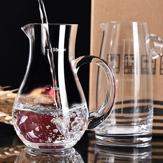 Baer crystal wine dispenser for liquor household commercial creative glass jug hotel special scale hotel wine pourer 100ml straight wine dispenser