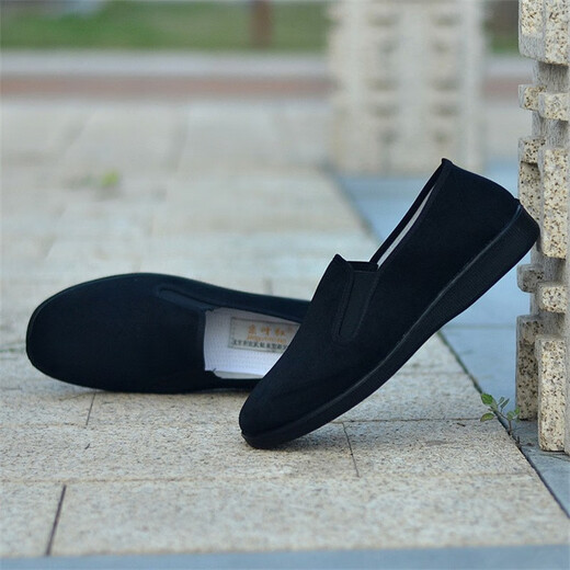 Peking Yehong neuer Stil alter Peking-Stoffschuhe Männer lässige Schuhe Fahren Gesundheit atmungsaktiv weicher Sohle Anti-Rutsch- und Verschleiß-resistenter Arbeitschuhe Standard Größe 42