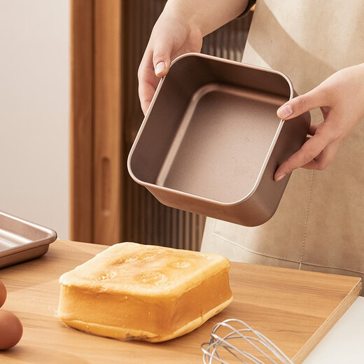 Modern Housewife Carbon Steel Baking Bakeware Oven Non-stick Baking Mold Household Ancient Cake Roll Bread Cookie Mold Baking Bakeware - 6-inch Square Deep Dish Product Specifications See Figure 2