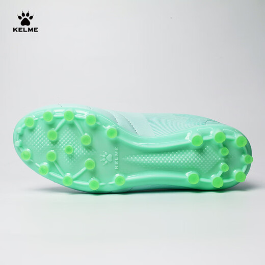 KELME football shoes men's MG short spike game training shoes students non-slip wear-resistant youth football shoes light green 42