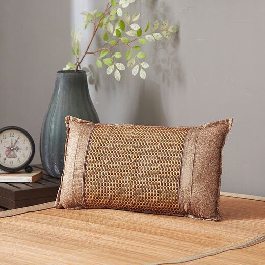 Hengyuanxiang almohada de almohada de almohada y plantas de verano almohada de dormir para dormir para adultos un verano. Producto de ropa de cama fresco Mat de ratán Summer Almohada fría-D1509 Single 50cm*30 cm