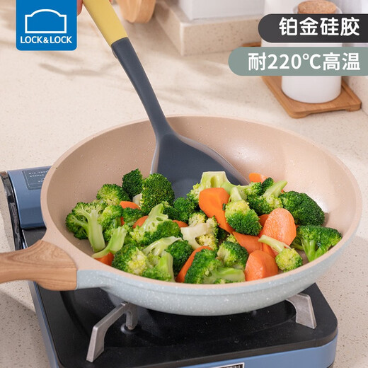 乐扣乐扣铂金硅胶铲家用食品级不粘锅专用套装耐高温厨房锅铲5件套 密铲