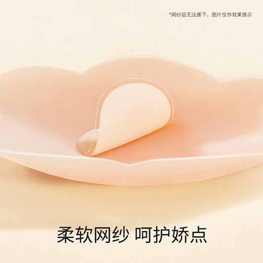 幸棉（LUCKMEEY）硅胶乳贴防凸点防滑胸贴女士薄婚纱吊带无痕【1对装】 圆形