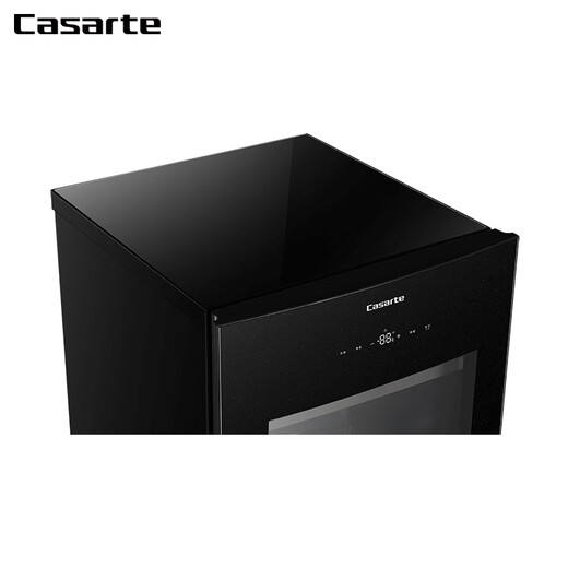 Casarte National Subsidy Ice Bar Home Beverage Cabinet Office Red Wine Cabinet Tea Cabinet Fruit Fresh Cabinet Freezer Refrigerator Cabinet Transparent Glass Door Display Cabinet Embedded Freezer Black 197L