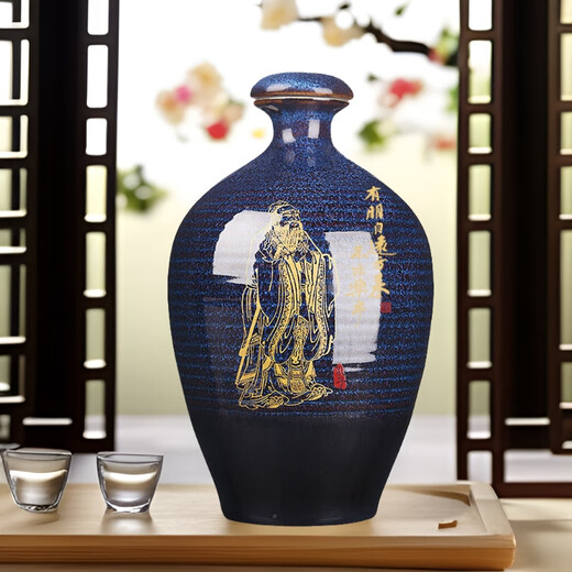 Kongfujia painted pottery rich-flavored liquor 52 degrees 500ml single bottle Mid-Autumn Festival gift