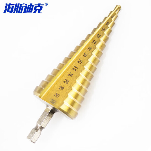 Hasdick hexagonal shank straight groove step drill pagoda drill step drill reaming drill bit GY-14 15 steps 4-32mm