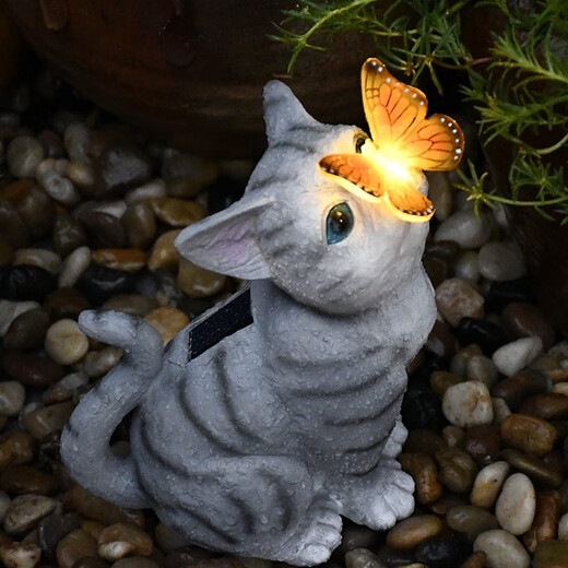 Shiyan Solar Garden Light Creative Simulation Zoo Forest Ornament Garden Landscape Light Outdoor Waterproof Decorative Light Puppy Flower Basket