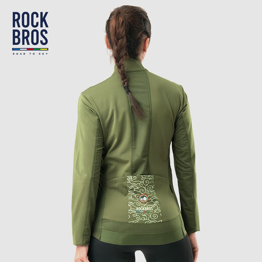 Locke Brothers Cycling Clothes Cycling Road Series Long Sleeve Tops Men's Autumn and Winter Warm Road Cycling Sportswear Black XL