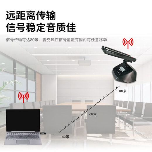 Gmtd remote video conferencing microphone wireless microphone conference room audio equipment set on-site sound reinforcement computer notebook USB professional long-distance radio gooseneck condenser microphone GM-S501 dual microphone pole (one for one)