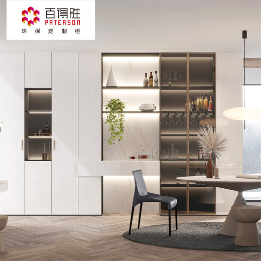 Bai De Sheng Whole House Customized Customized Wardrobe Modern Simple Solid Wood Swing Door Wardrobe Customized Light Luxurious Wardrobe Customized Bedroom Living Room Bedroom Space Customized Yuan/square meter (calculated based on projected area)