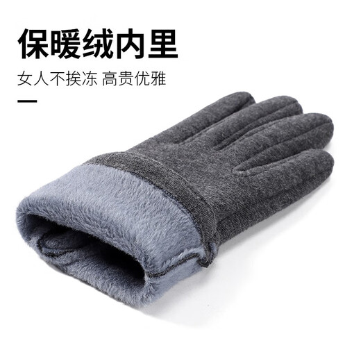 Antarktische Handschuhe für Frauen im Winter warmem Reiten und Fahren sowie samtiger kaltes Touchsbildschirm Frauenhandschuhe NW-510 Grau