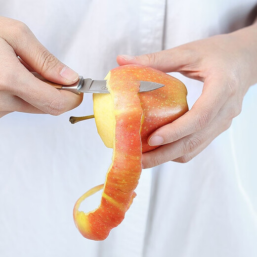 Sanben Sakura fruit knife folding knife household paring knife dormitory knife peeling knife women's portable fruit knife carry-on folding fruit knife olive wood handle