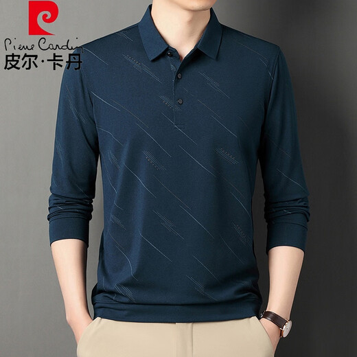 T-shirt à manches longues de Pierre Cardin d'âge moyen Coton Mercered Mence