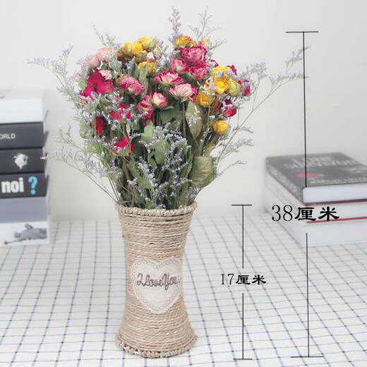 Love Yunnan Natural Rose Dried Flower Bouquet Living Room Decoration Lucky Rose Dried Flower Real Flower Decorative Ornaments Air-dried and Roasted Carnival Bubbles About 30 Heads