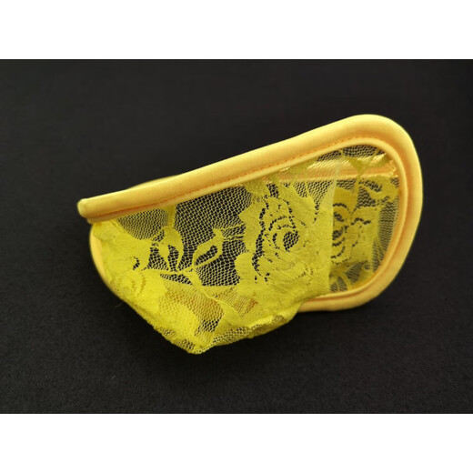 Long Night Sexy Men's C-string Invisible T-Pants Lace Men's Sexy Underwear Tempts Couples into Love Yellow One Size