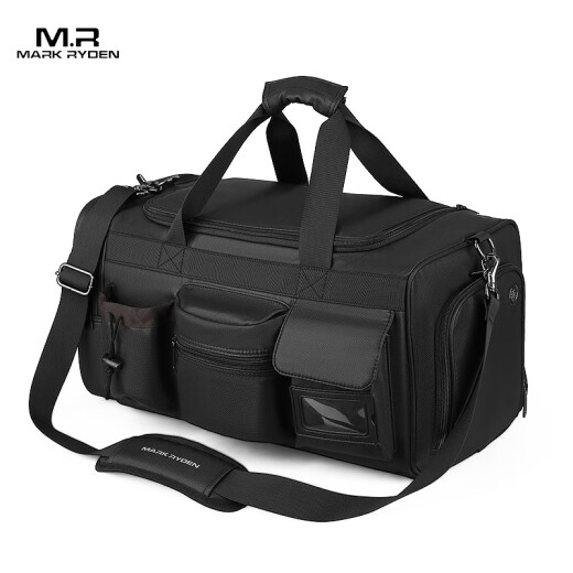 MARKRYDEN travel bag men's handbag large capacity luggage bag business trip backpack dry and wet separation fitness bag MR8286 elegant black
