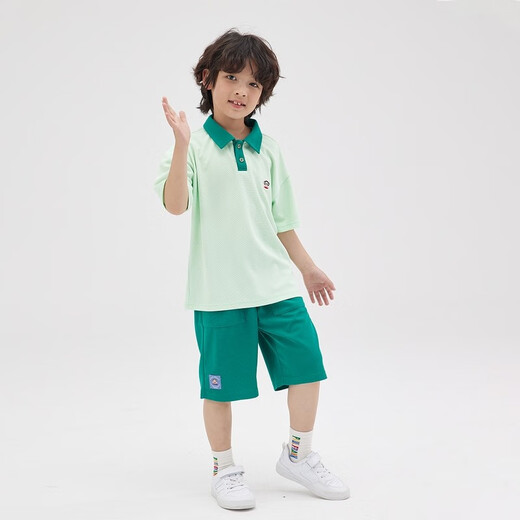 大嘴猴（paul frank）童装儿童套装2025夏季男女童休闲百搭简约中大童时尚套头两件套 黑色 140