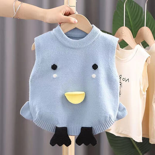 Disney Children's Cardigan Girl Stricke Weste Weste Frühling und Herbst Herrenpullover Wolle Pullover dünne kleine und mittelgroße Kinderbaby Hemd Little Bienengelb 100 (geeignet für 90-100 Höhe)