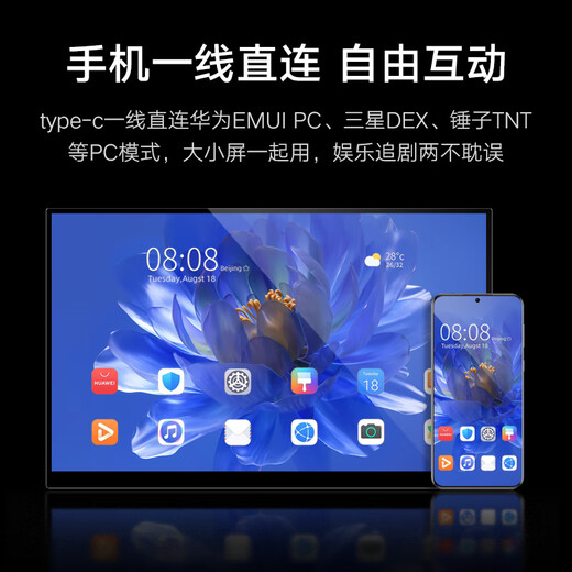 Vichensi OLED selbstleuchtendes 4K-tragbares Display, externes Mobiltelefon, Computer, Notebook, Macbook/Ps5/Switch, Büro, Spieldesign, professioneller erweiterter sekundärer Bildschirm, 14 Zoll OLED 4K 16 10 Striche AU14TO