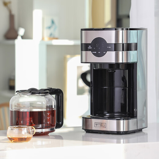 Half tea maker, high-end touch screen fully automatic tea kettle, steam tea brewing machine, multifunctional spray tea steamer, black tea, Pu'er tea, black tea glass, large capacity 1.5L, touch reservation + concentration adjustment + tea washing function 1.5L