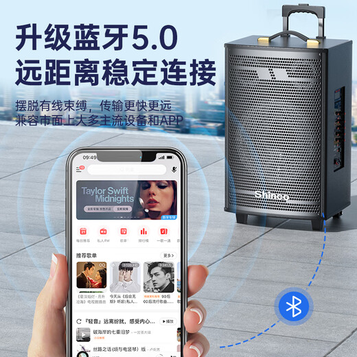 Xinke T30 square dance audio outdoor Bluetooth speaker subwoofer high volume home karaoke portable mobile amplifier street stall large speaker 12-inch single microphone