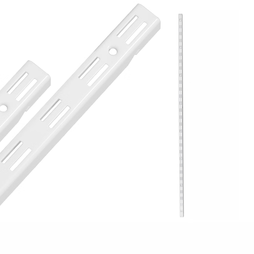 Midas metal cloakroom custom wardrobe wall rail shelf wall rack accessories rail-double slot vertical rail white 210cm