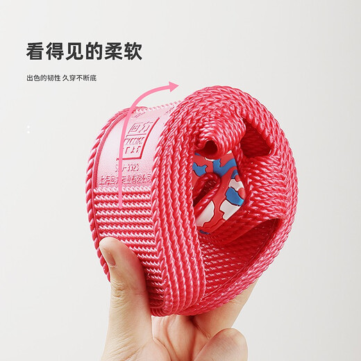 Huili Slippers for Women Summer Anti-Slip Usur-Resistant Camouflage Home Bathing Indoor Couple Hollow Sandales de mode coréennes Red 38 [Convient pour la taille 37 pieds]