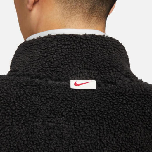 耐克（Nike）外套男装上衣 春秋季新款保暖仿羊羔绒立领时尚运动服休闲服夹克 FZ6194-010/黑色/龙年限定 XL (180) /建议150-180斤