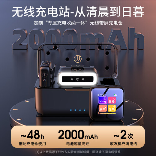 Good Shepherd Wireless Microphone Lavalier Wheat Bee One to Two Radio Douyin Anchor Sound Card Live Recording Equipment Singing Noise Reduction Video Interview Microphone Mobile Phone Camera Computer