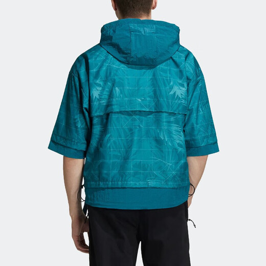 Adidas Siscutirshirt para hombres 2024 2024 Spring y otoño Autum a prueba de viento Sportswear Breatable Casual Chaqueta media Pulter de cremallera HE9 HE9928 Duck Green M
