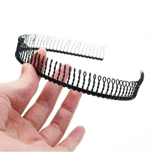 Mengkuan face wash simple hair hoop for makeup, old style, practical and convenient hair accessories for grandma, iron hair hoop for the elderly, 3 black hair hoops