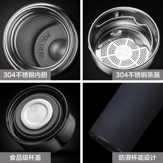 慕馨（moosen）保温杯定制水杯男刻字磨砂不锈钢女杯子儿童茶杯纪念品周年庆礼品 墨蓝色 500ml