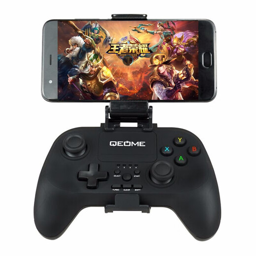 Fun Apple delta simulator Android mobile game controller wireless Bluetooth computer TV Switch King of Glory Peace Elite PC version steam Genshin Impact Chicken Gohan Bluetooth wireless controller + bracket + receiver (Apple Android/Computer/TV)