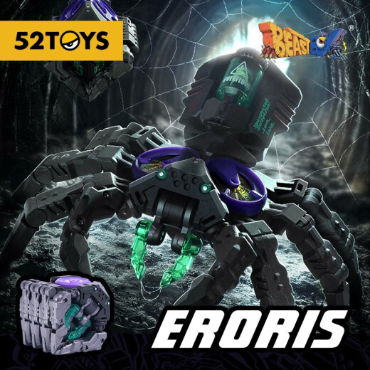 [52TOYS] BEASTBOX Beast Box Series Ellores Spider Trendy Mecha Transformation Model Toy Ornament [No Longer Available and Sold Out] Beast Box Series Ellores 5*5*5CM (Closed State)