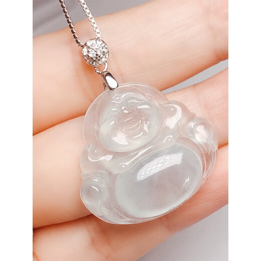 MHFDO gold store 925 crossing 18k gold buckle button Buddha male jade buckle cucumber seed buckle 1 card button pendant straight hole gold color