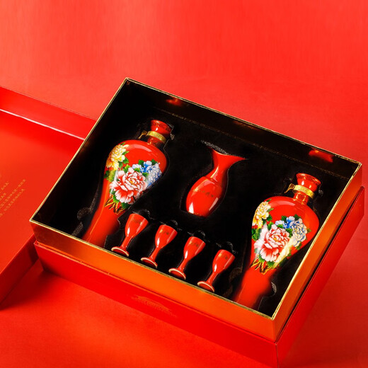 Xifeng Wine, Guohua Porcelain 12 years 45 degrees 500ml*2 bottles, gift box, Fengxiang white wine [14 years old wine]