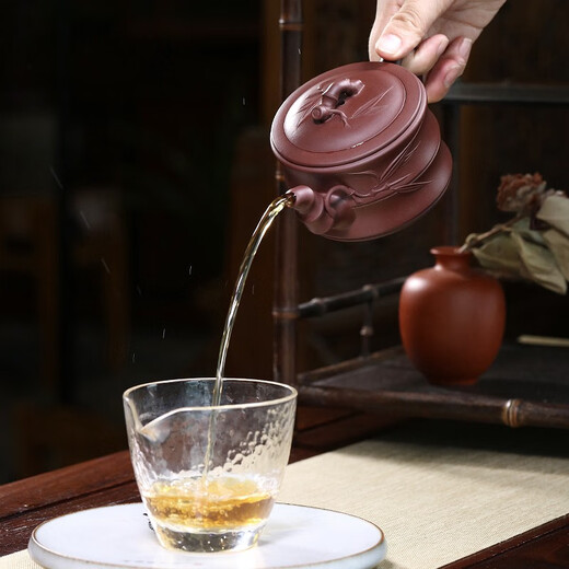 Hidden Pot World Government Subsidy Yixing Zisha Tea Set Teapot Bamboo Knot Pot Purely Handmade Zisha Pot First-Class Bamboo Segment