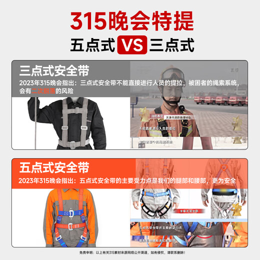 Jingte Jingcang Suda five-point safety belt 2 meters (single rope O-buckle) safety rope anti-fall safety buckle aerial work safety belt